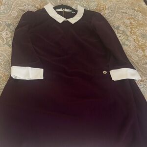 Tommy Hilfiger Burgundy Dress with White Accents